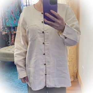 💕Beautiful Cream J Jill Hemp Blouse💕